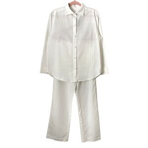 Marta Scarampi 2 Piece Set Mary Linen Cotton Top Pants Lagenlook Minimalist NEW